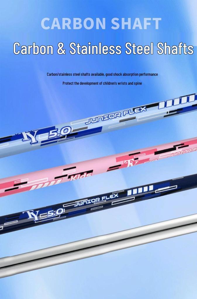 2026 Kids' Carbon Fiber Golf Club Set - 5 Clubs for Beginner Boys and Girls