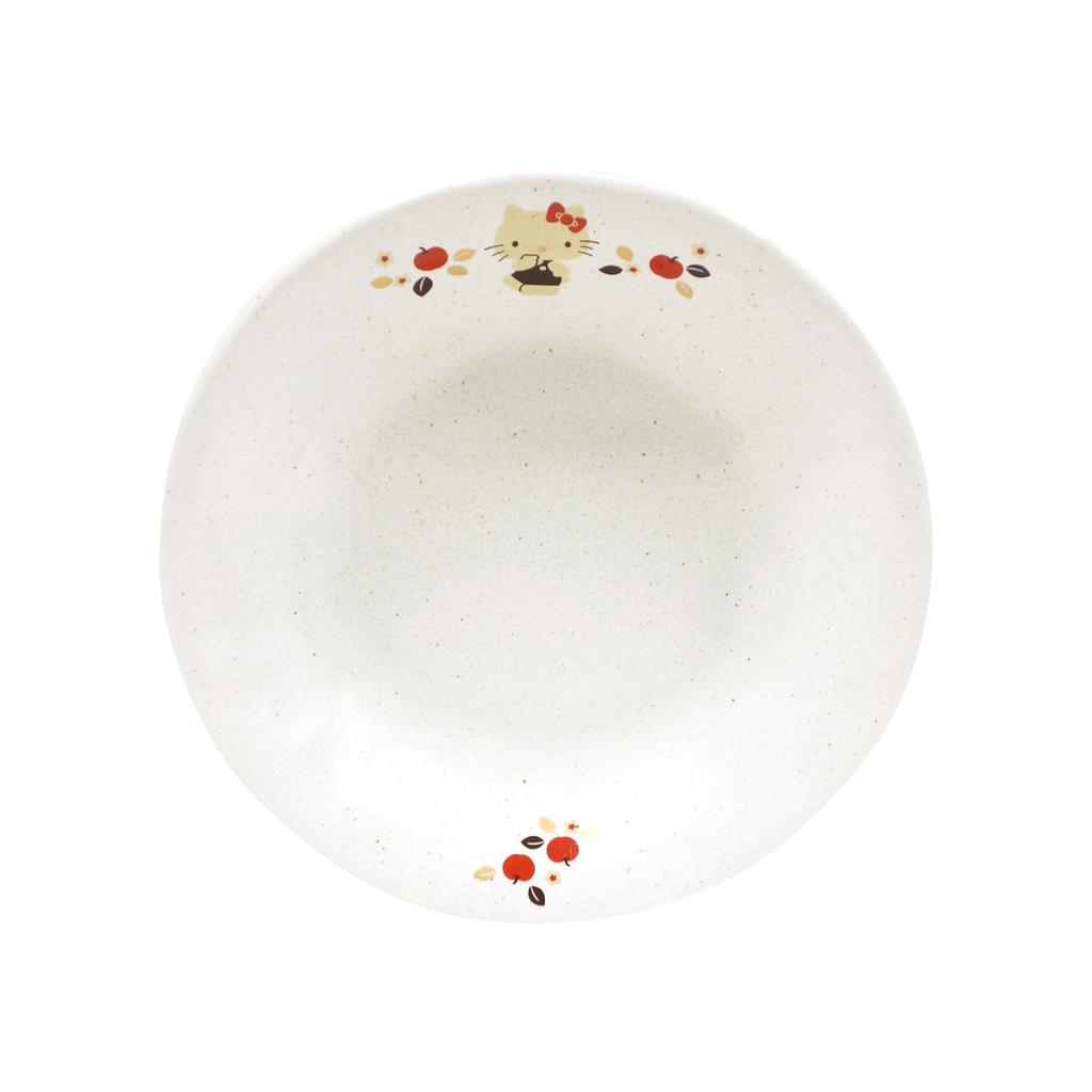 Sanrio Curry Pasta Microwave and Dishwasher Hello Flower Apple Made In 364136 "Hello Kitty" Plate, Plate, Plate, Approx. 22cm, Safe, Tableware, Goods,