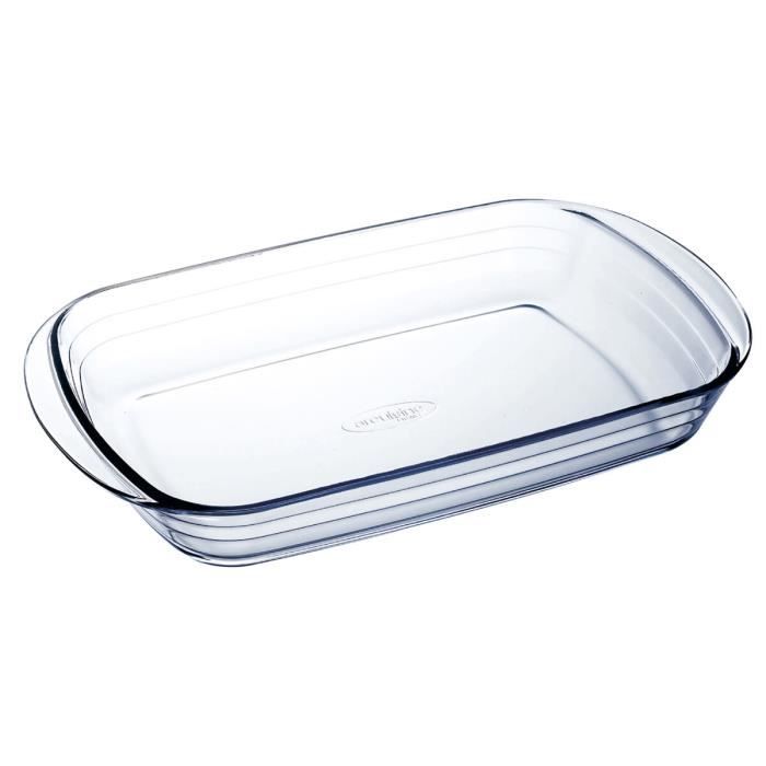 Plat de Four Ô Cuisine Ocuisine Vidrio Rectangulaire Transparent verre 39 x 24 x 6 cm (6 Unités)