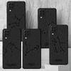 Custodia Dodici Costellazioni Per Samsung Galaxy A52 A12 A32 A51 A21s A71 A13 A53 A22 A31 A72 A03 A02s A41 Guscio Nero per Telefono