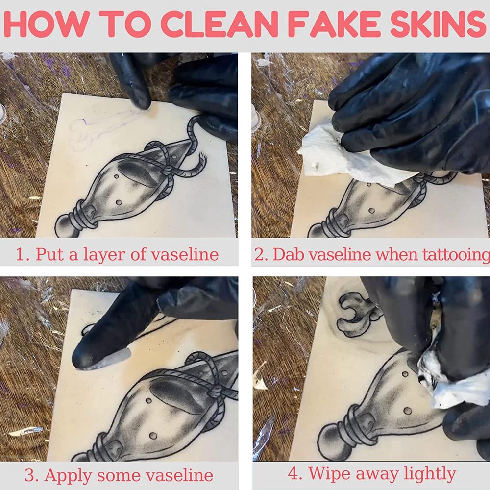 1-11pc Tattoo Practice Skin Silicone Double Sided Fake Eyebrow Training Skins Makeup Tattoo Beginner Train Skin Accessory