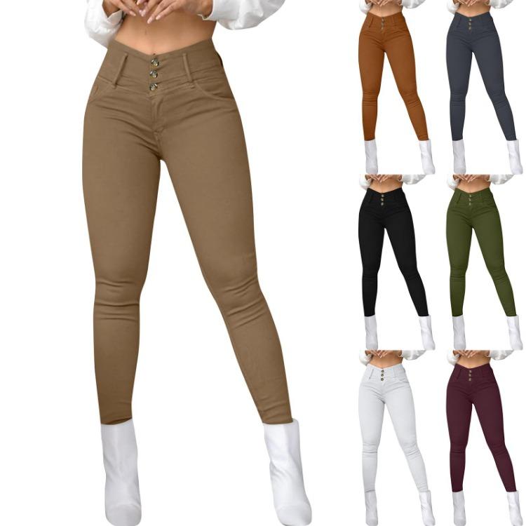 Fashionable Women Tight High Waisted Casual Comfortable Style Pants