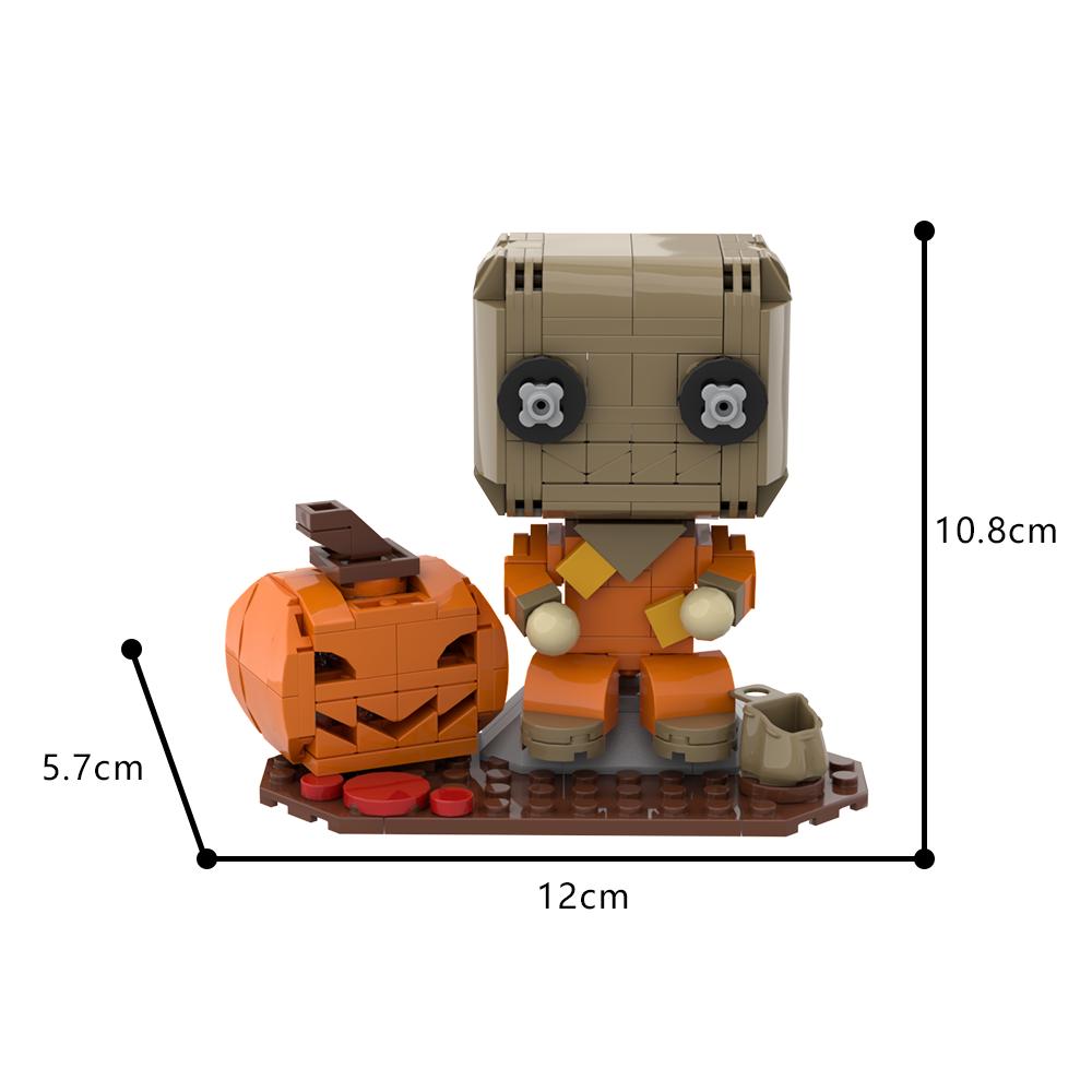 MOC Halloween Süßes oder Saures Bausteine Modell Halloween Kürbis Puppe Kreative Steine Montage Spielzeug Kinder Halloween Geschenke