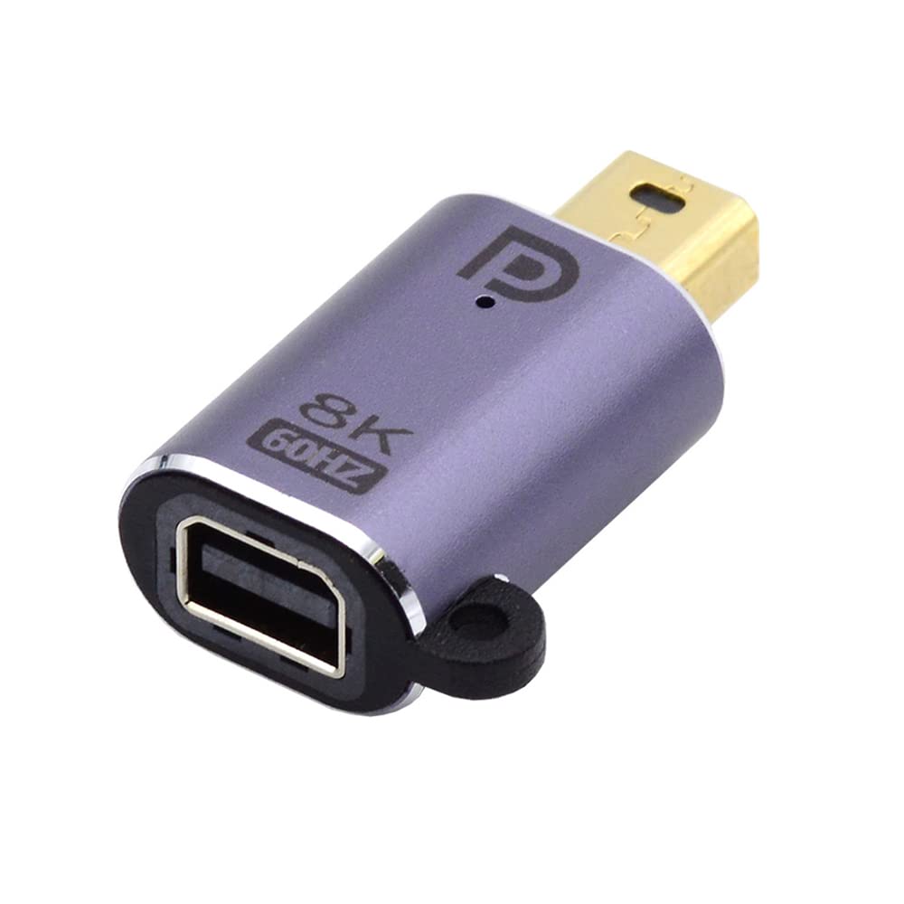 Xiwai 8K Mini DisplayPort Male To Mini DP Female 60hz Adapter for UHD 4K 144hz Ultra HD Laptop PC Monitor Video 1.4 76804320