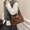 Women Fashion PU Leather Crossbody Bag Durable Adjustable Shoulder Bag Simple Backpack Bag Girls