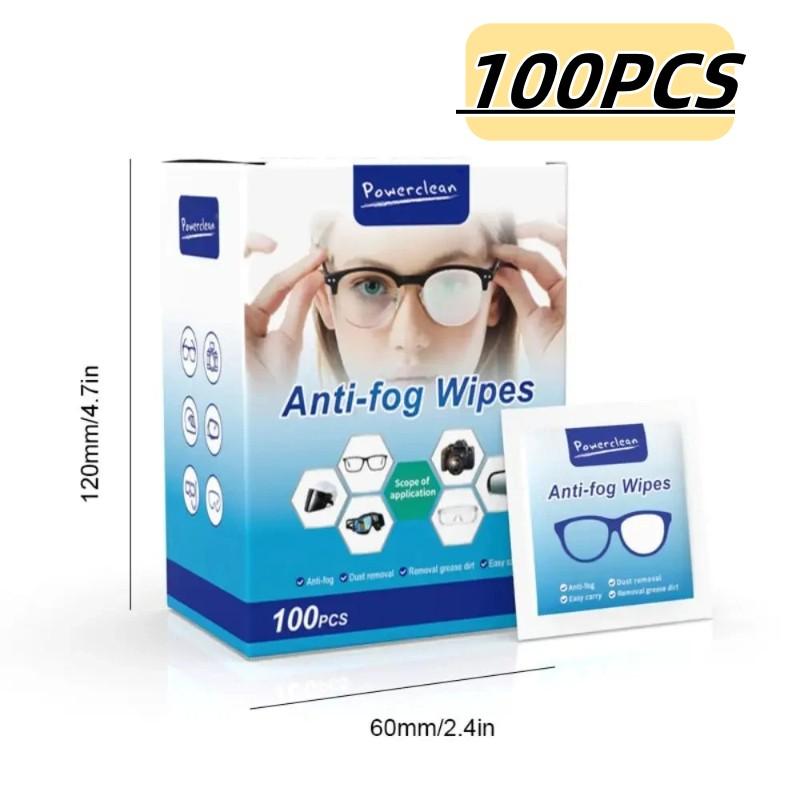 

200/100Pcs Glasses Cleaner Wet Wipe Disposable Anti Fog Misting Dust Remover Cleaning Lens Wipes Sunglasses Phone Screen