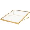 Retro Glass Picture Frame Clr Photo Display Photo Frame Geometric Glass Plant Sample Photo Frame with Copper Bracket for Home Decoration