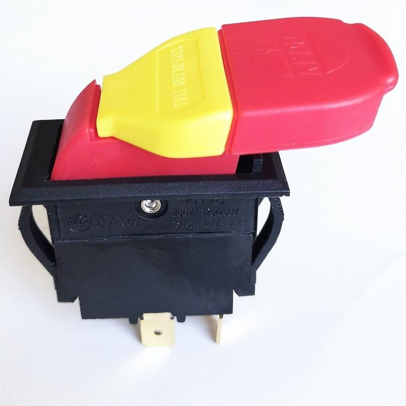 

1 шт. 20/12A 125/250V 5E4 Дерев яні механічні електромагнітні кнопкові перемикачі для електроінструментів, HY18