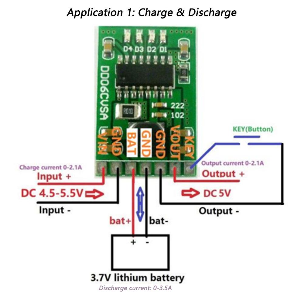 5V 2.1A /Discharge/Boost/Battery /Indication Module 3.7V 4.2V Lithium Batter