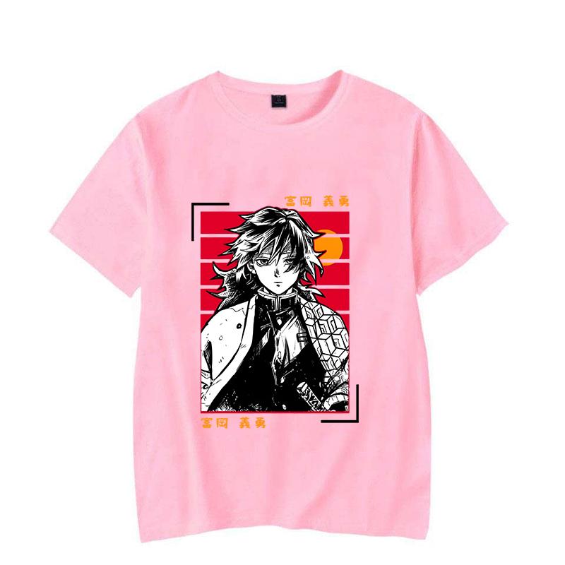 Hot Anime Tomioka Giyuu Printed T-shirts for Women Men Summer Tee Shirt Summer Casual Short Sleeve Round Neck Tops T-shirts