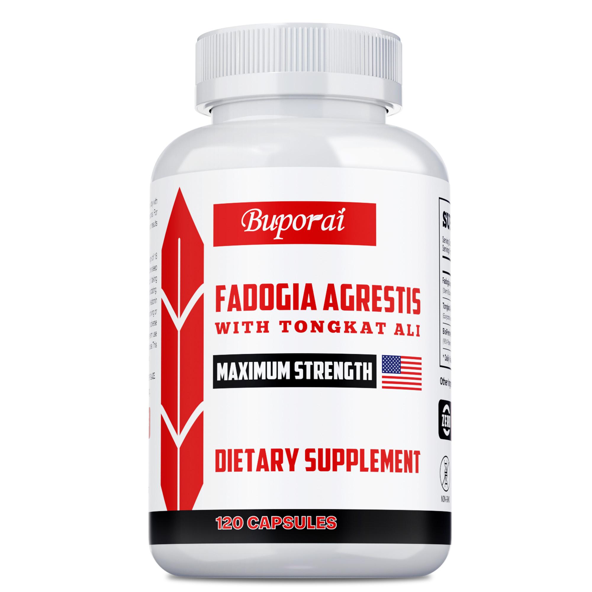 Buporai Tongkat Ali Dietary Capsules, Containing Fadia Tongkat Ali and Black Pepper, Men s Energy Supplement 120*1