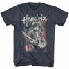 Jimi Hendrix Flag Navy Heather Adult T Shirt COTTON Size S-4XL UR686