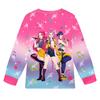Children's Fashion Suit Skirt Round Neck Long Sleeve Top Pants
