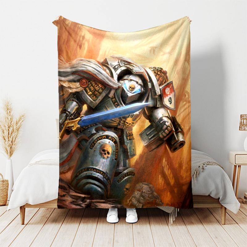 Warhammer 40K Theme Printed Blanket,Perfect for Couch, Bed, Travel & Outdoor Use | Machine Washable, Cozy & Durable.