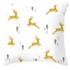 New Christmas Golden Snowflake Peach Leather Velvet Pillowcase Home Sofa Pillow Cushion Cover