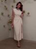 Women's Sleeveless Slimming Long Dress, Solid Color, Round Neck, Temperament Style, New for 2026