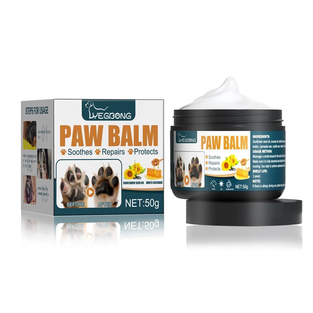 Natural Paw Care Soothing Cream for Pet, Foot Moisturizer, Dry Cracking Skin, Paw Pad, Repairing, Household, Cat and Dog, Winter