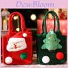 Christmas Apple Gift Box Non-woven Fabric Material Red Santa Claus Design