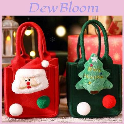 Christmas Apple Gift Box Non-woven Fabric Material Red Santa Claus Design