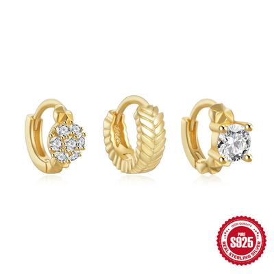 S925 Sterlingsilber Exquisite High-End Waben-Ohrknochennägel Wind Personalisierte Mode Damenohrringe Ganzer Körper Silber mit Diamanten eingelegt