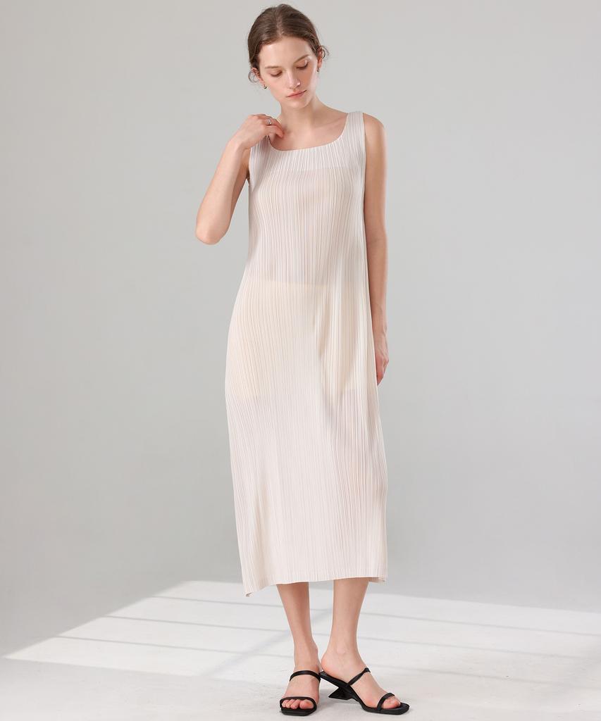 PLEATSMOOD Toys Sleeveless Pleated Dress