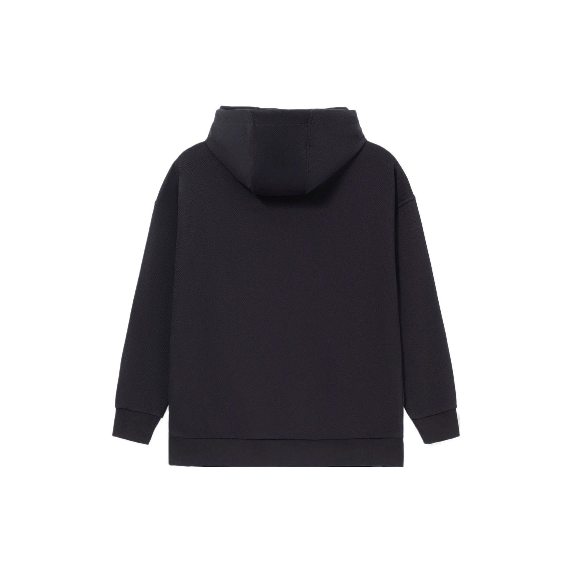 Li-Ning с буквенным принтом спортивный пуловер с капюшоном мужские толстовки черный — фото 2