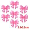 10PCS Wholesale Pink Bow Crown Lips Embroidery Patches For Clothing DIY Thermoadhesive Patches On Clothes Iron On Patch Backpack
