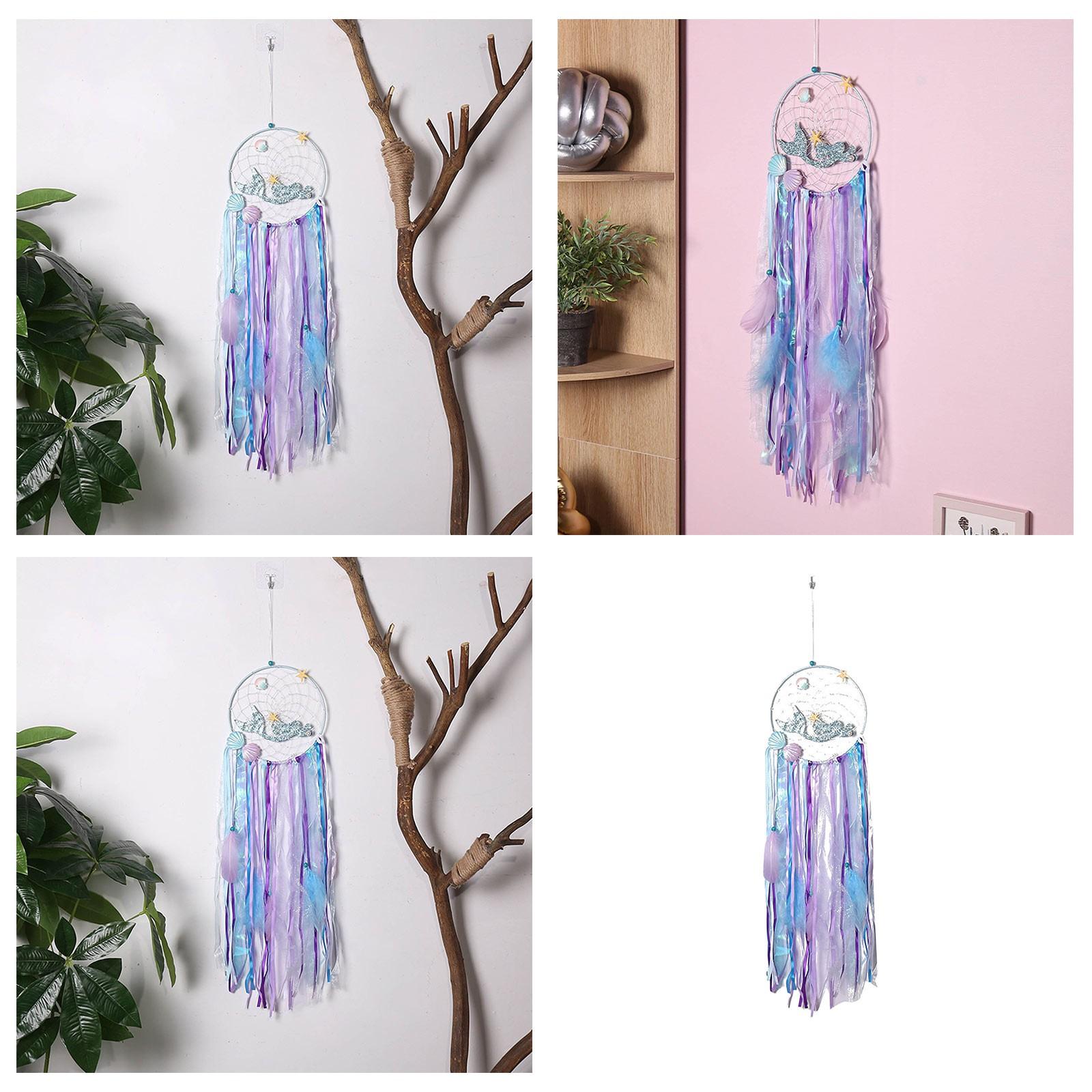 

Красочный Морской Ловец Снов Настенное Украшение Подвеска Ручной Работы Плетеная Музыка Ветра Подвеска для Автомобиля Поделки Подарки One Size розовый