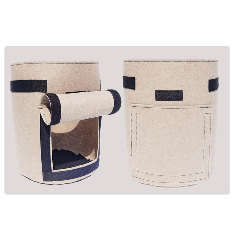 Sweet Potato Potato Planting Bag Green Thickened Felt Plant Planting Bucket Non-woven Flower Pot With Window