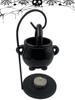 Hanging Witch Cauldron Oil Burner Witch Caldron Pot Candle Holder Smudging Incense Burning Essential Oil Diffuser for Home Decor
