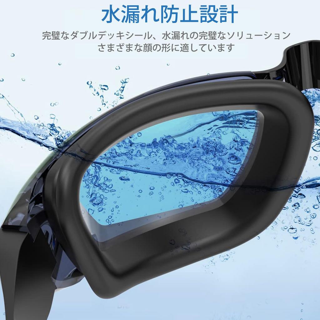 Swimming Underwater Polarized UV Wide Field of Cushioned Movable Side Soft Silicone Nose One Size Fits Suitable for Adults and Men ANPEI-ELEC Goggles,