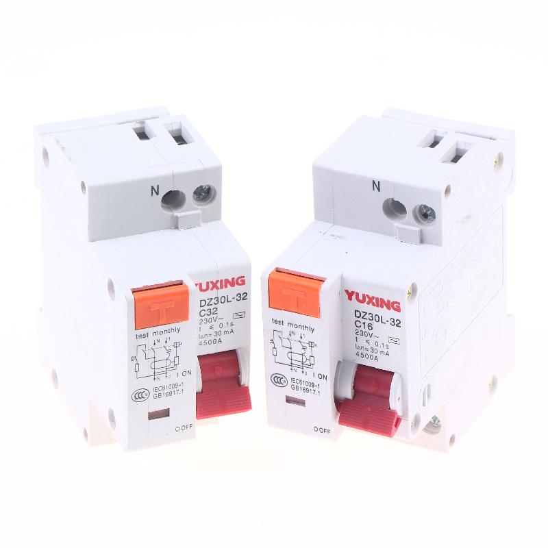 DZ30LE Residual Current Circuit Breaker 230V 1P+N Residual Circuit Breaker With Over And Short Current Leakage Protection RCBO M