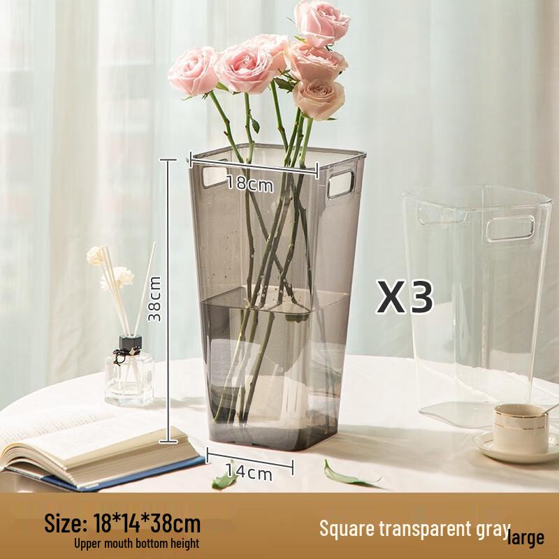 

Upgraded Portable Square Acrylic Flower Waking Vase