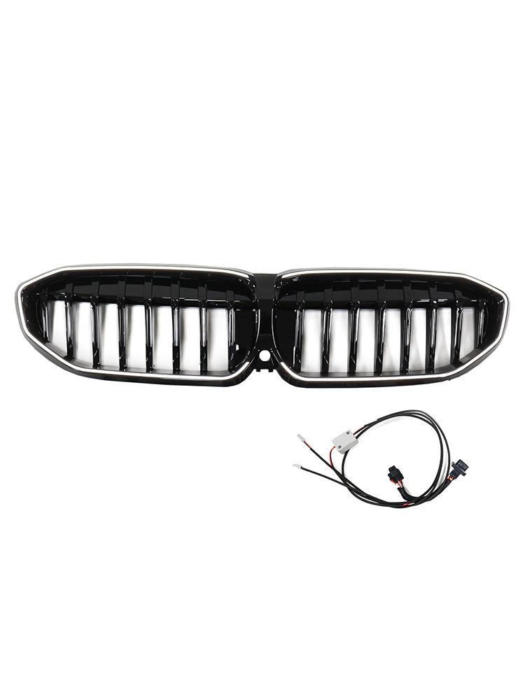 Glossy Black Kidney Grille Grill 51138072085 Fit for BMW 3 Series G20 2019-2022