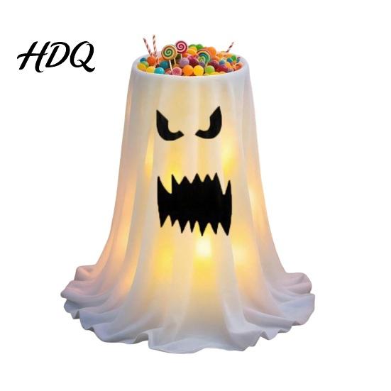 Halloween Dessert Station Ghost Candy Bowl Adjustable Height Large Holder Trick or Prop for Garden Treat Standing Storage Dish Porch Lawn
