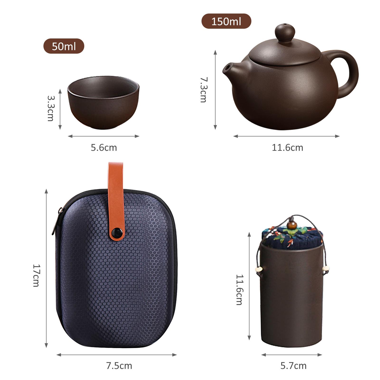 Chinese Tea Set, Travel Kung Fu Tea Pot Cup Set Chinese Tea Pot Cup Set Teapot Set Tea Pot Set Portable Tea Set for Business Hotel Outdoor Picnic