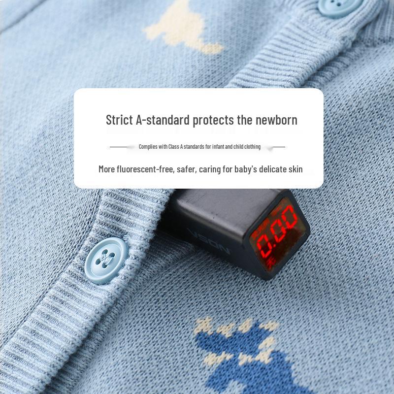 Jesienny dzianinowy kardigan dla chłopca 2025: Stylowy wełniany sweter-kurtka dla dzieci