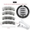 European and American Cross-Border Hot Sale Magnetic False Eyelashes Glue-Free 4 Magnet Eyelashes with Clip Set Reusable Eyelashes