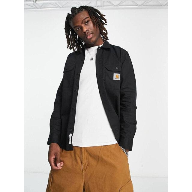 

Черная рубашка с длинными рукавами и карманами Carhartt WIP