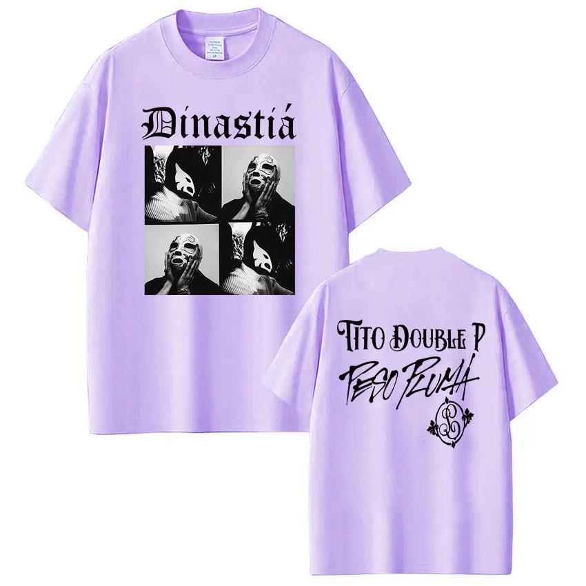 Rapper Peso Pluma Tito Double P Dinastia Album Vintage  Print Tees Men Women Fashion Tshirts Gothic Punk Casual Cotton Tshirt