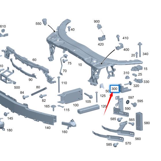 Festwinkelstahl für Mercedes-Benz C-Klasse W205 (2056261300, 2056261400)