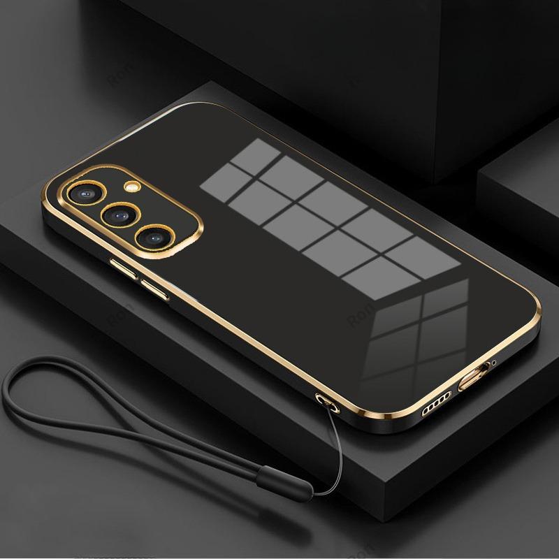 For Galaxy S25 Case Luxury Lanyard Shockproof Back Case For Samsung A06 A05 A15 A16 A26 A35 A36 A56 A55 S24FE S23 S25Ultra Cover