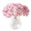Artificial Hydrangea Flowers Blush Heads 10 Fake Hydrangea Silk Flowers for Wedding Centerpieces Bouquets DIY Floral Decor Home Decoration with Stems
