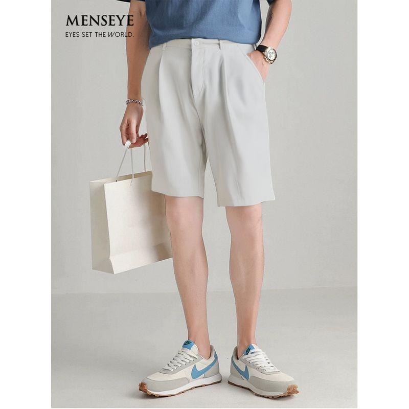 Menseye Men's Shorts Men's Summer Breathable Dress Pants Business Casual Pants Versatile