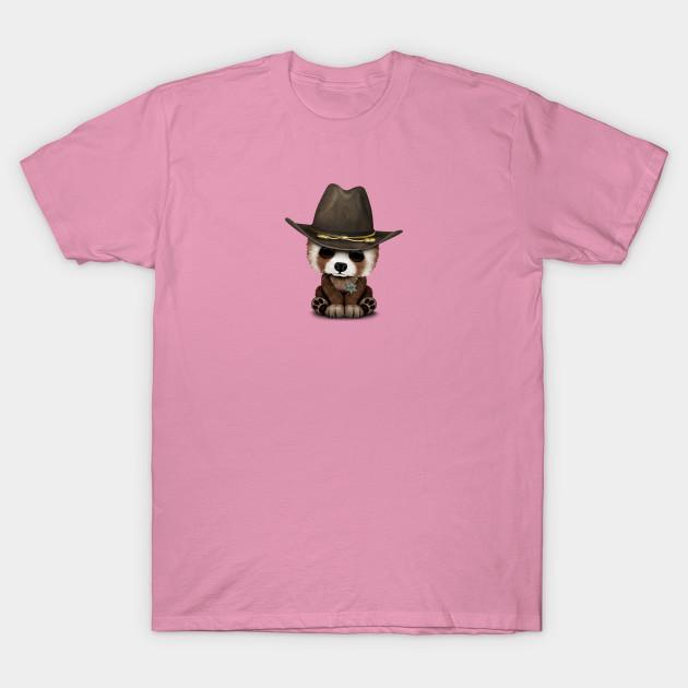T Shirt Women Cute Baby Red Panda Sheriff Harajuku Print Kawaii Tshirt Summer Short Sleeve Female T-Shirt Top Tee