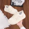 Spring Little White Shoes New Korean Version Ins Female Students Platform Heightening Sports Board Shoes Casual Street Shooting DF-5