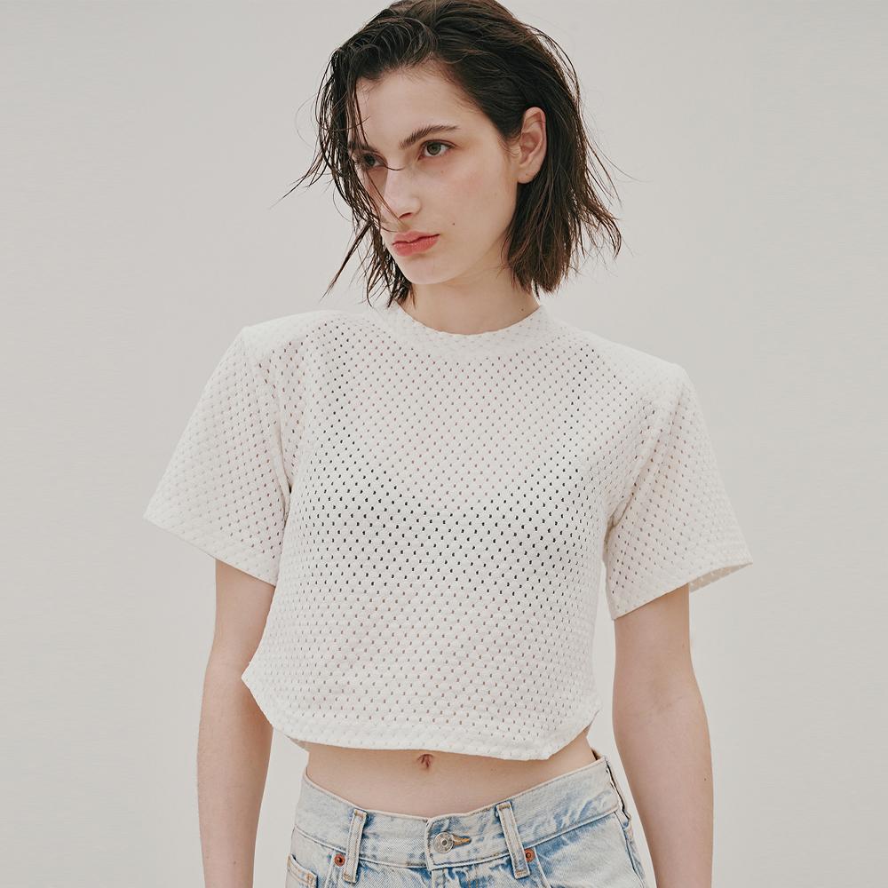 Odier Lace Crop T-Shirt - White White/One