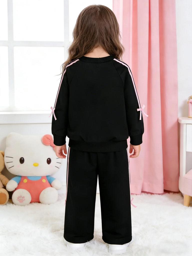 Girls' Spring/Autumn Hoodie & Trousers Set: Long Sleeve Casual Sportswear