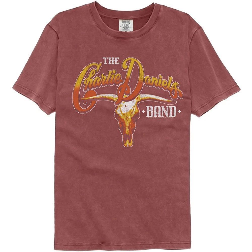 Charlie Daniels Band Cow Skull And Logo Comfort Colors Music Shirt 160