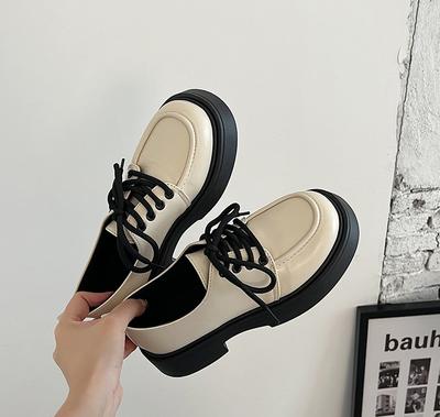 Shoes Women Autumn Female Footwear All-Match British Style Platform Oxfords Black Flats New Fall Dress Preppy Retro Ladies Shoes